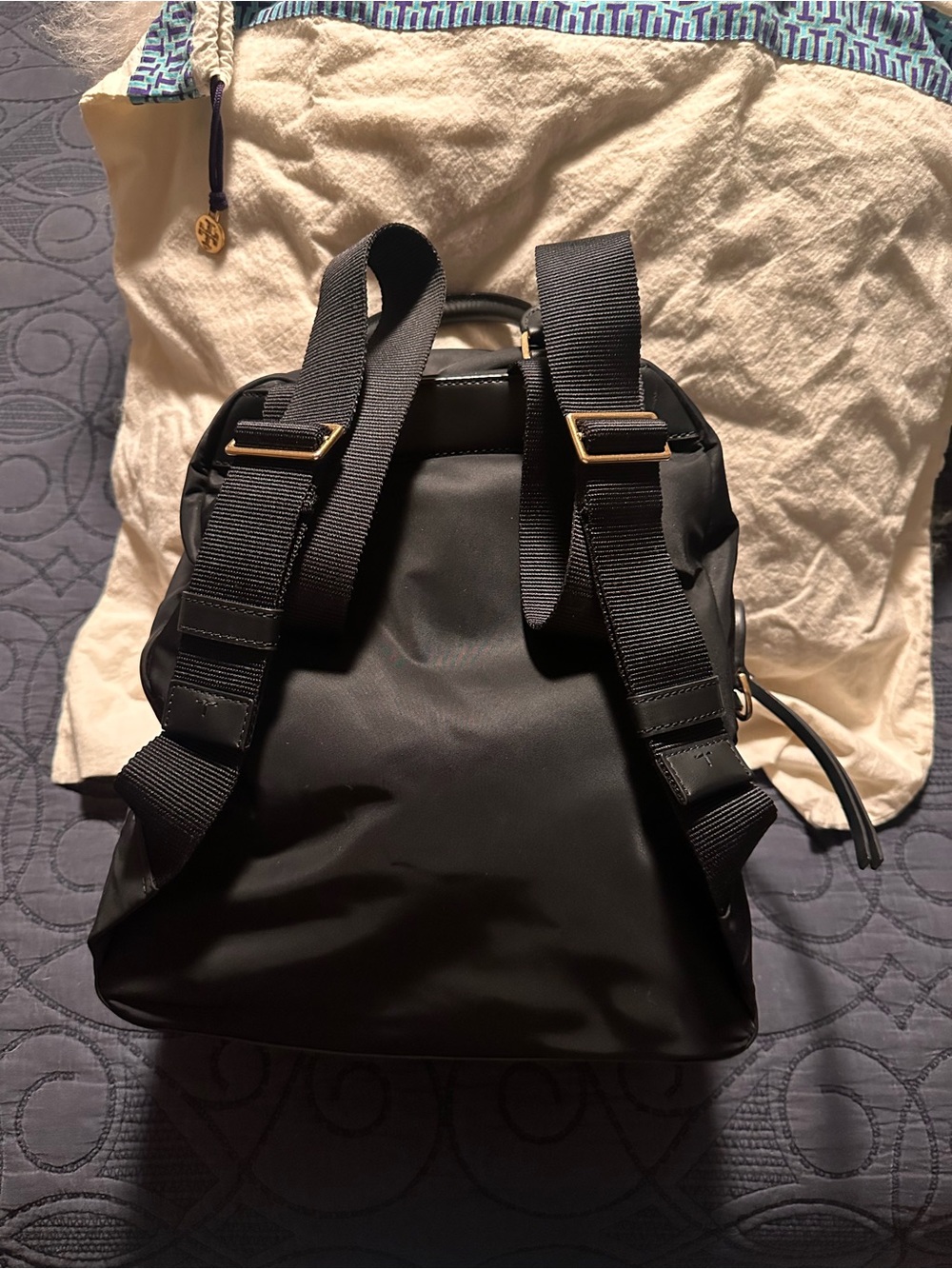 Tory Burch- Like New Black Nylon - Picture 3 of 7